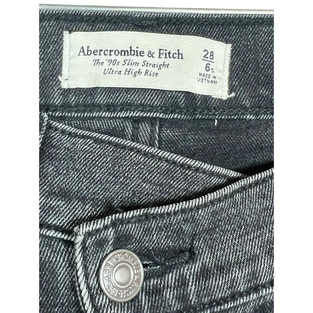 Abercrombie Fitch‎ 90’s Slim Straight Ultra High Rise Curve Love Jeans 28/6S
